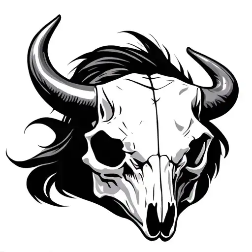 Agressive Bull Skull