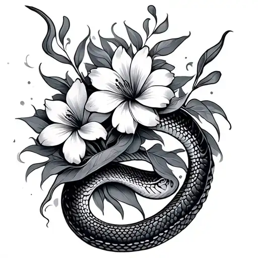Flowers With Snake Smoke And