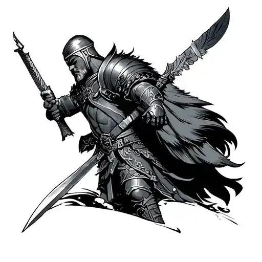 Russian Warrior In The Background Russian Hero