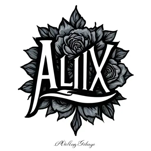 End Lettering With The First Name Alix