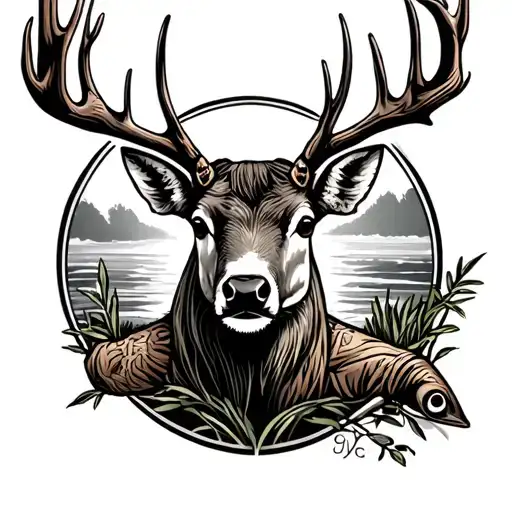 Country Style Quarter Sleeve Tattoo Based On South West Florida About Hunting And Fishing