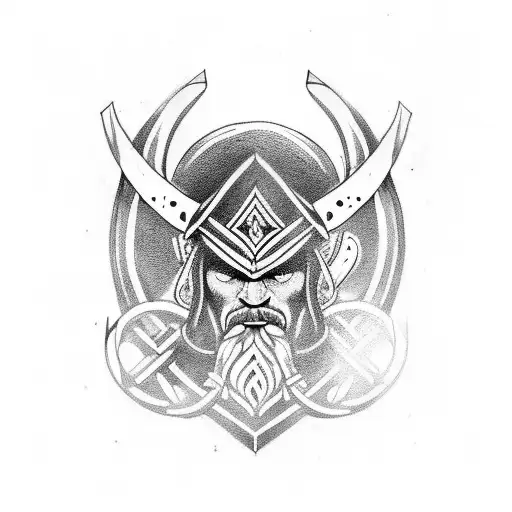 Design A Viking-inspired Tattoo Incorporating Elements Of Hip Hop Culture