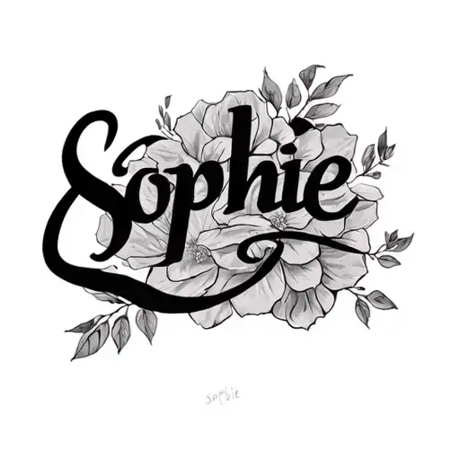 Fine Line Writing Saying Sophie