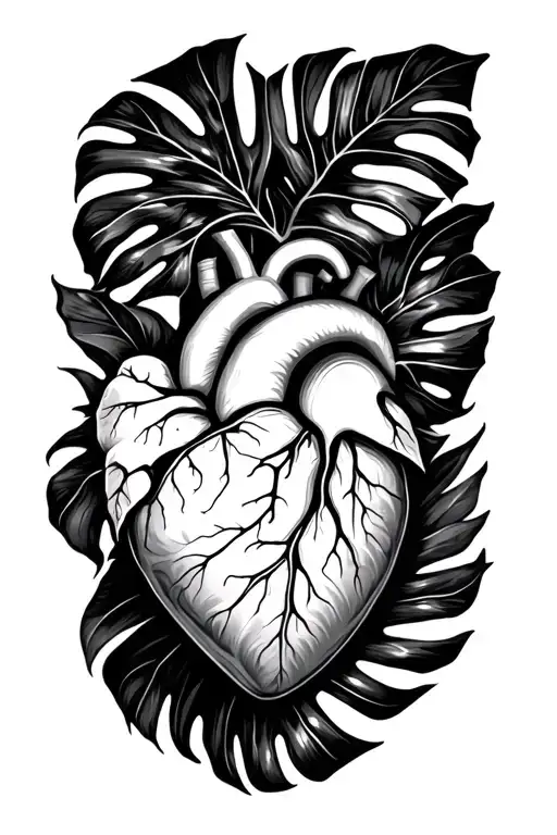 Monstera With Human Heart