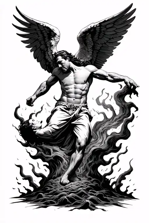 Man Falling Into Hell Angel Saves Him
