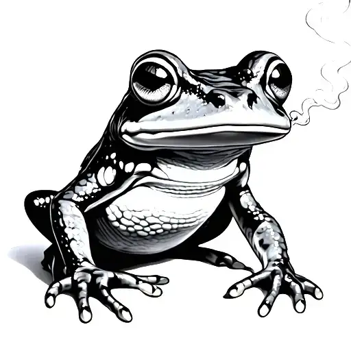 Scary Frog Smoking