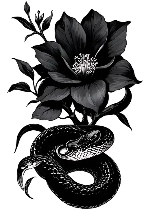 Night Flowering Jasmine With Snake