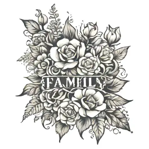 A Floral Garden Design To Represent Family With The Words Honestly Idek As The Centerpiece