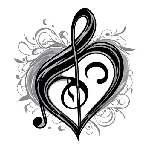 Music Note Heart