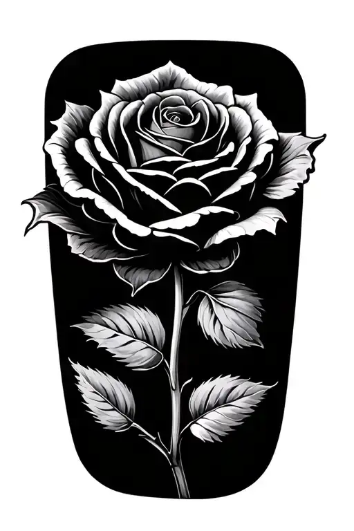 Rose Flower Small Black