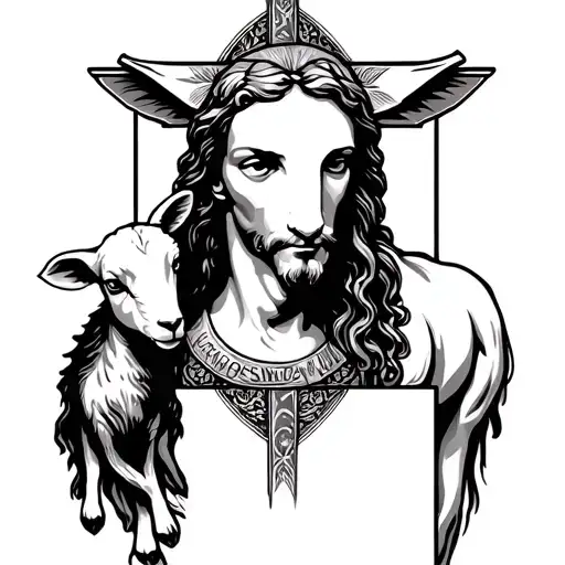 Jesus Christ Cross Lamb