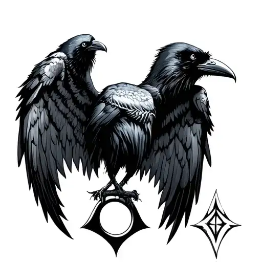 Wings And Raven And Rune