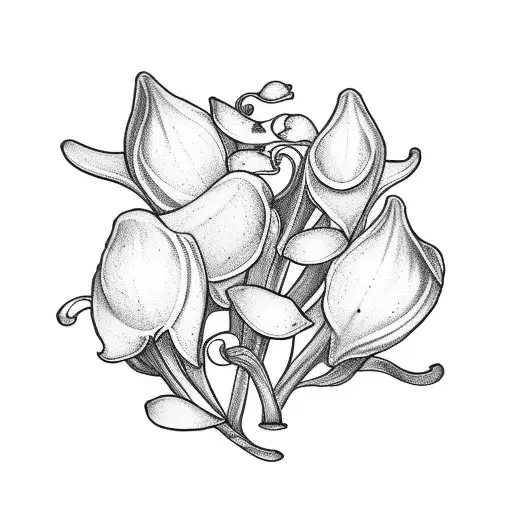 Lily Of The Valley Tattoo With Lettering In Roman Numerals That Says Forever 1970