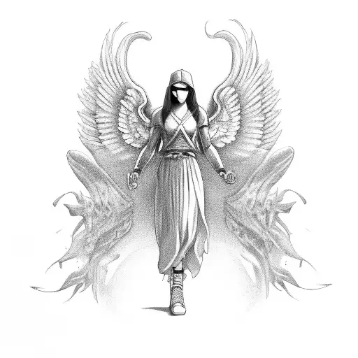 Guardian Angel Wearing Jordan Shoes