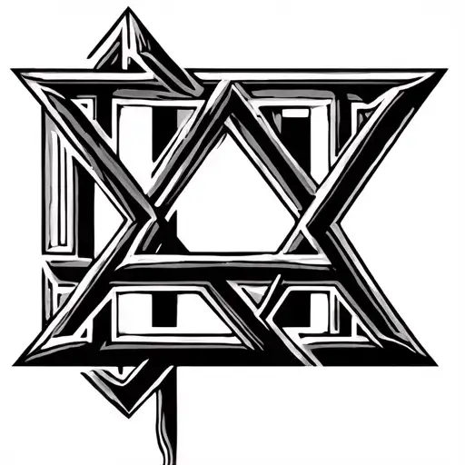 Star Of David Made Only By Music Notes