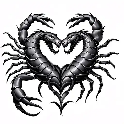 Leo And Scorpio Love Combination Tattoo With Aspects