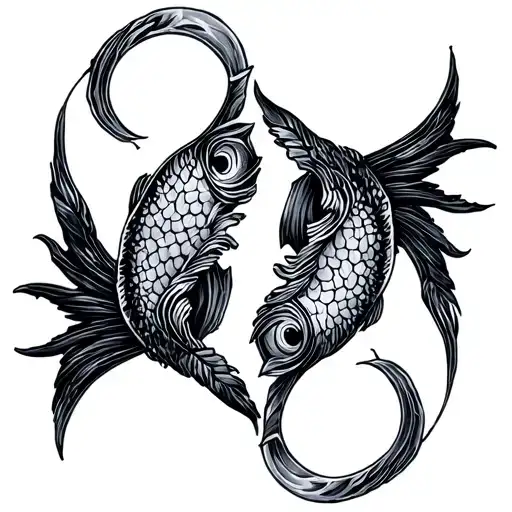 Pisces And Gemini Zodiac Symbol