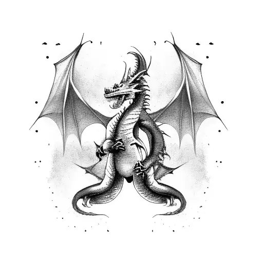 Dragon With A Bear Riding In His Back