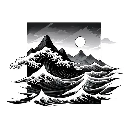 Kanagava Wave And Mountain