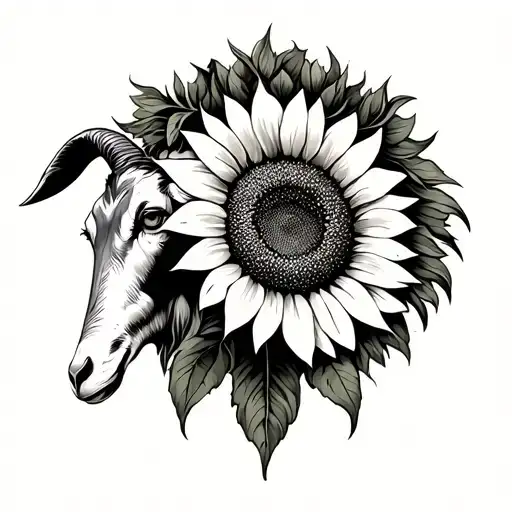 Sunflower Arch Underneath Goat Head