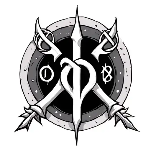 Norse Mythology Inspired Tattoo Featuring Runes For Courage And Strength