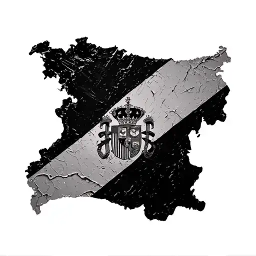 Scratch Flag Intertwined Spain And Colombia Country Outline