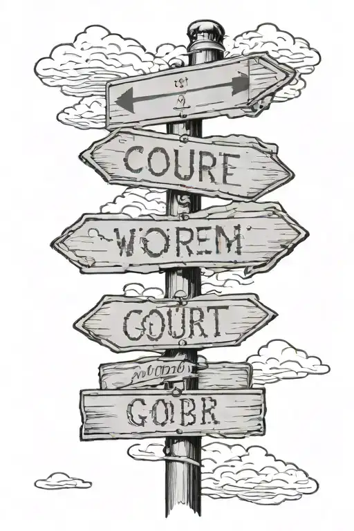 Street Sign Incorporated With Stormbridge Court Writien On It With Clouds And Writing From The Bible