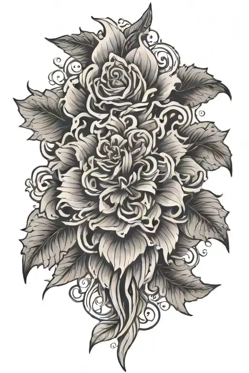 Dainty Line Art Spine Tattoo Design