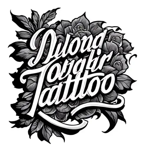 Traditional Lettering Tattoo With Words