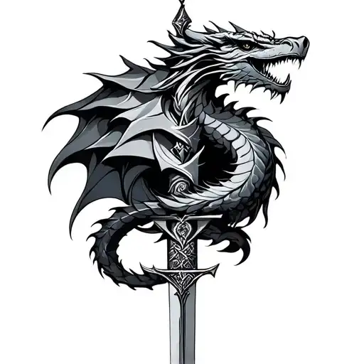 Game Of Thrones Dagger Wrapped With A Dragon