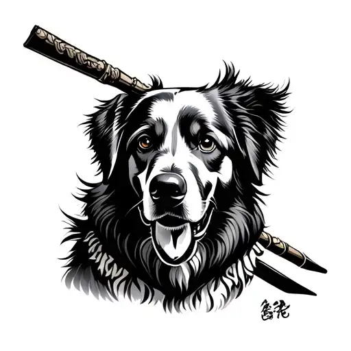 Samurai Golden Retriever