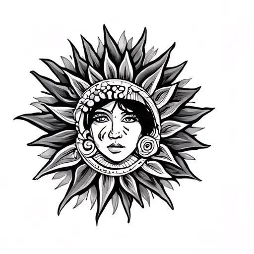 Filipino Tribal With Sun Rising