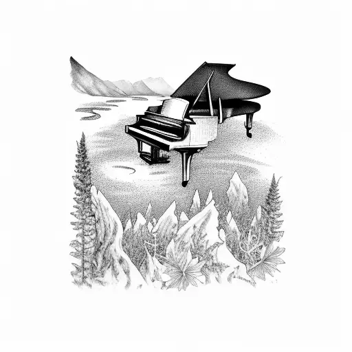 Piano Keys And Nature