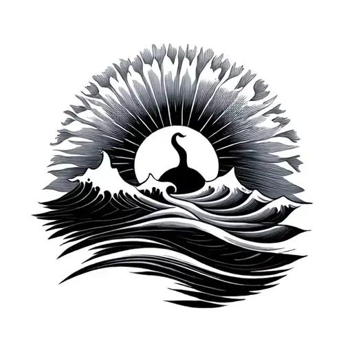 Balance And Wave And Sun