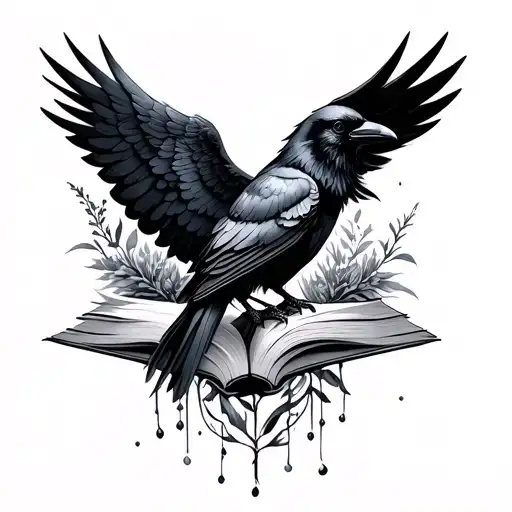 Books Raven Wings Plants