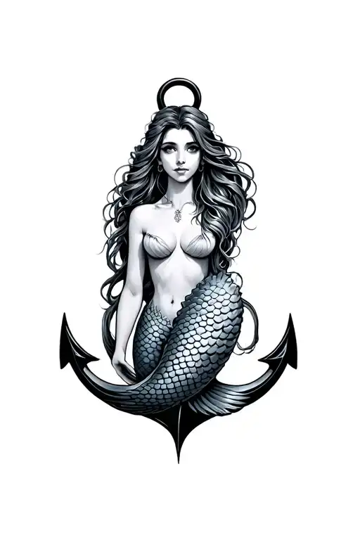 Mermaid By Anchor