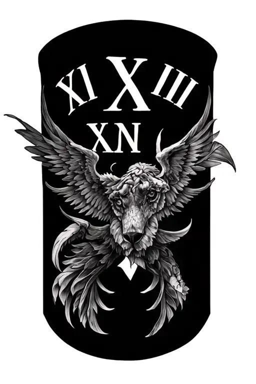 Roman Numeral Birth Dates Going Around The Arm