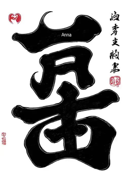 Love Kanji Symbol And Name Anna