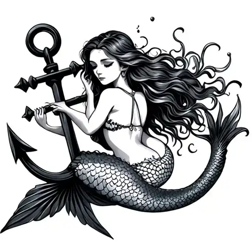 Mermaid On Anchor