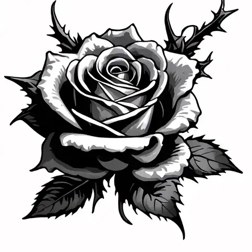 Rose Tattoos With Thorns Or Thick Little Stuffed