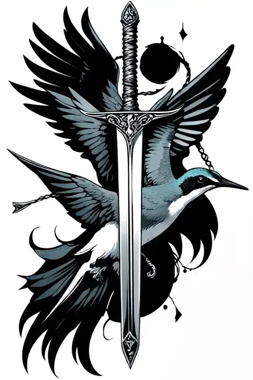 Humming Bird Carrying The Sword Of Damocles By A String