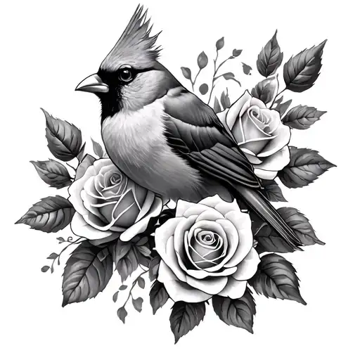 Roses Cardinal And Love Unto All