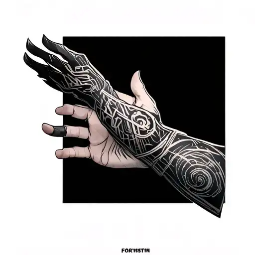 Cyber Sigilism Forearm Dark Sharp