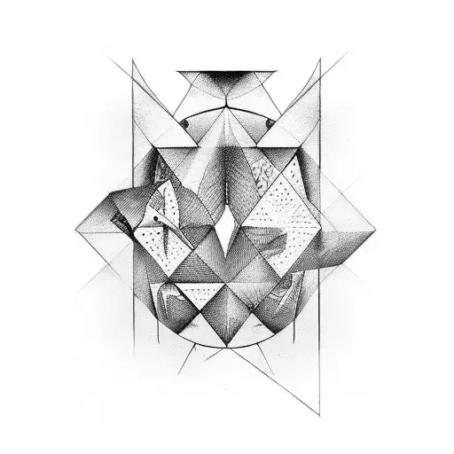 An Abstract Depiction Of Gods Will Using Geometric Shapes