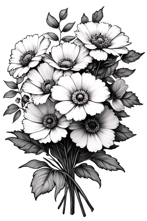 Small Flower Bouquet With April Birth Flower 4-29-24