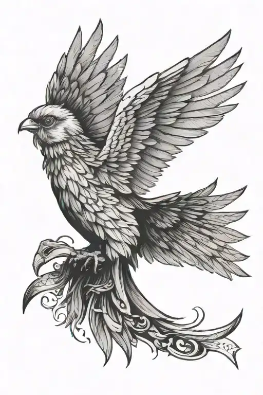 Forearm Bird Wings Spread