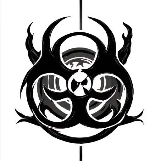 Biohazard Symbol Tattoo Design Combining Elements