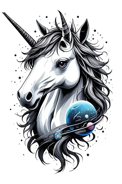 Unicorn And Space Themed