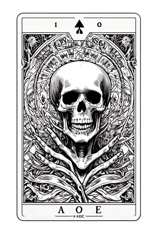Skeletons And Tarot Card