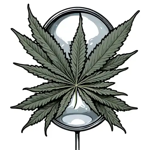 Hour Glass With Cannabis Leaf Me Inside